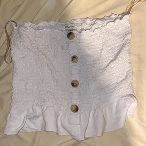 Large white tube top